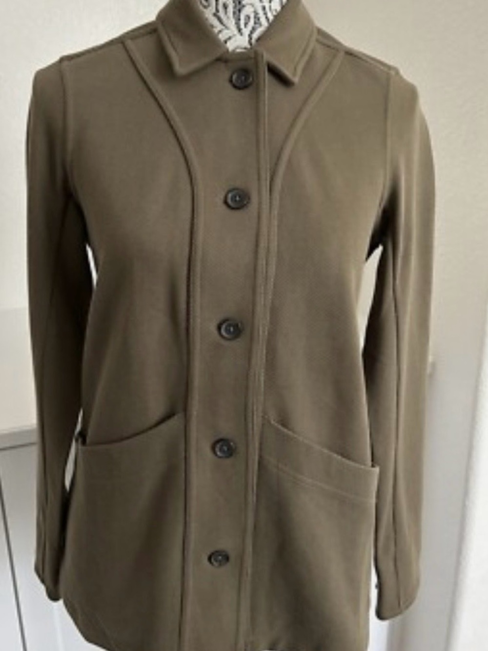 Banana Republic Olive Green Button-Front Jacket great condition size M